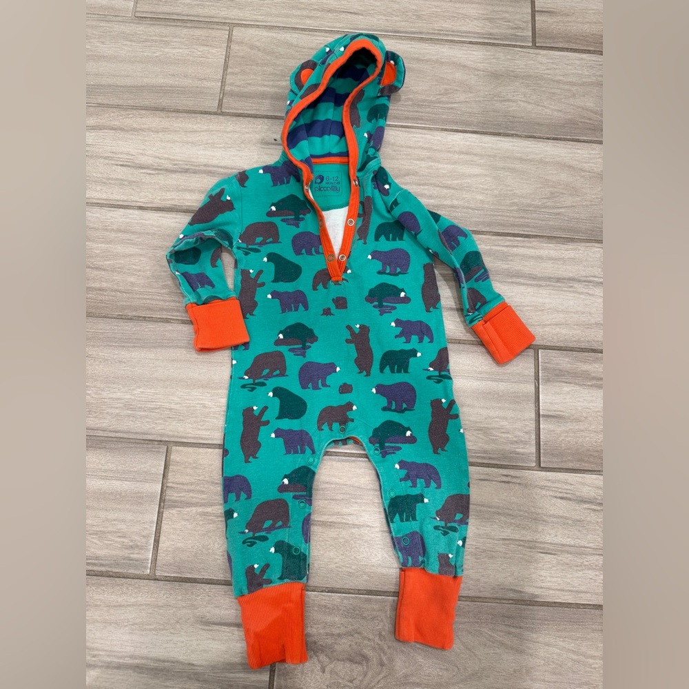 Piccalilly Hooded Bear Onesie